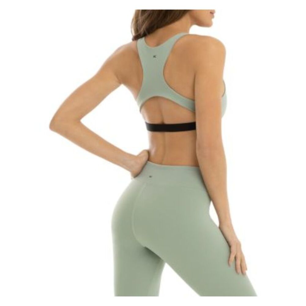 KORAL Womens Green Color Block Active Wear Top XS - Picture 3 of 3